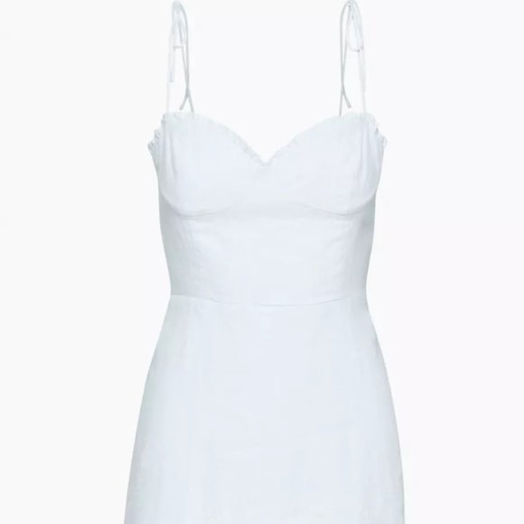 Aritzia Wilfred Light Blue Fable Linen Dress - Picture 2 of 10